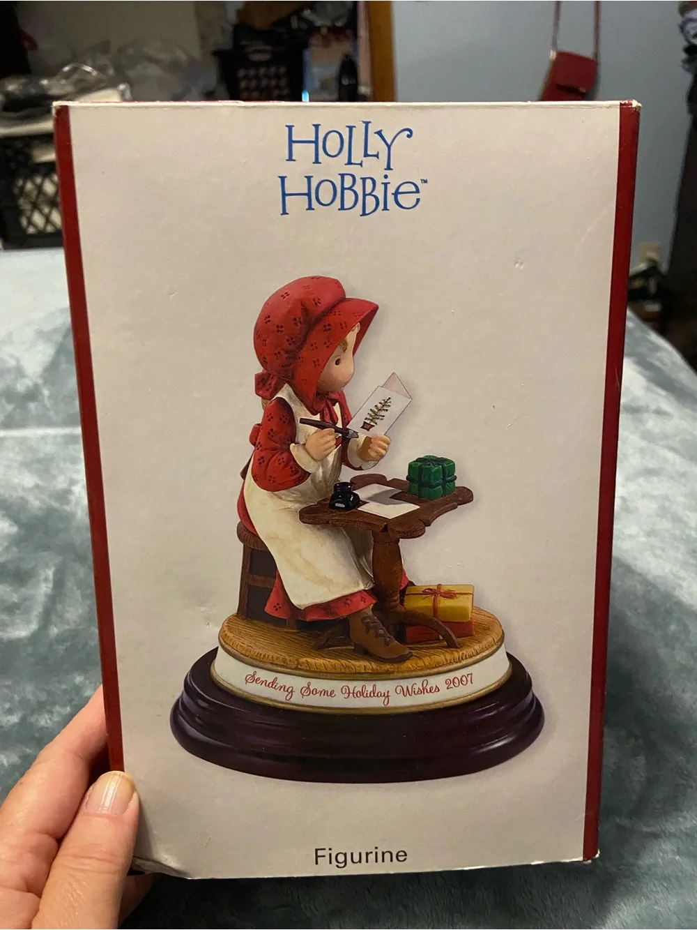 Red Holiday Figurine Writing Ornament - Unbranded